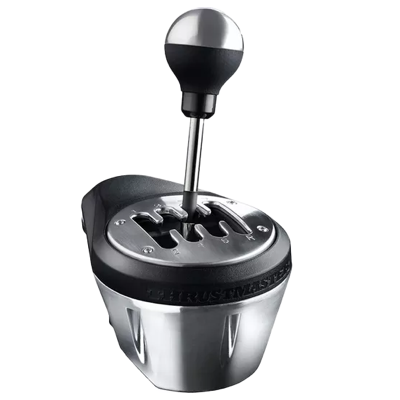 a manual transmission with a metal gear stick and a black and silver metal plate