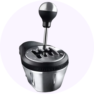 a manual transmission with a metal gear stick and a black and silver metal plate