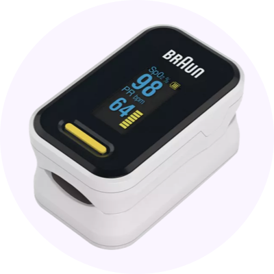 braun pulse oximeter with digital display