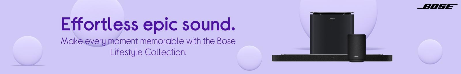 Imagery of Bose Lifestyle Collection with logo.