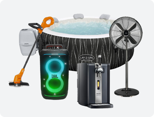 Swimming pool, fan, strimmer, speaker and beer dispenser - summer tech at Currys