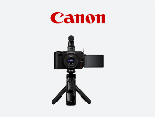Imagery of Canon EOS R50 V with Logo.