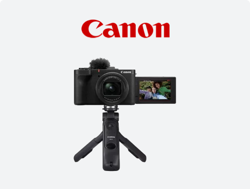 Imagery of Canon PowerShot V1 with Logo.