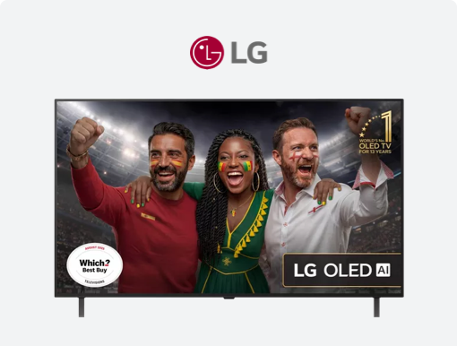 Imagery of LG B5 OLED TVs with Logo.