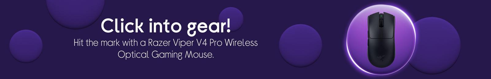 Hit the mark with a Razer Viper V4 Pro Wireless Optical Gaming Mouse.