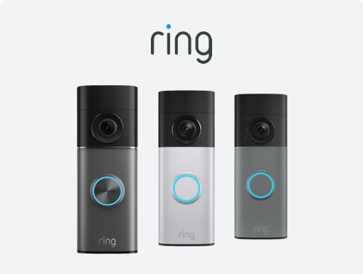 Imagery of Ring video doorbells with logo