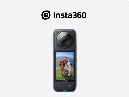 Imagery of Insta 360 X4 with logo.
