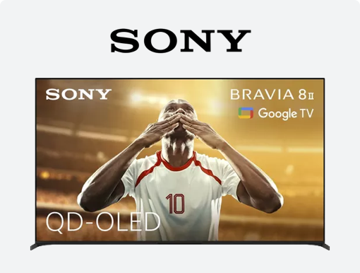 Imagery of Sony TVs with logo.