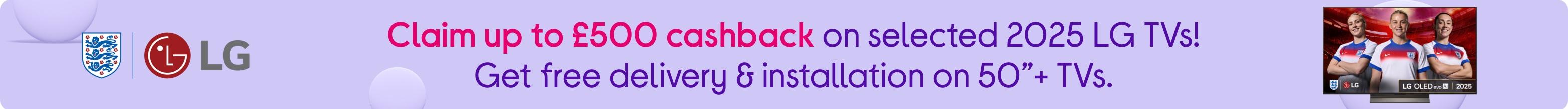 We’ll bring it home! Get free delivery and installation when you buy a 50” LG TV or larger.