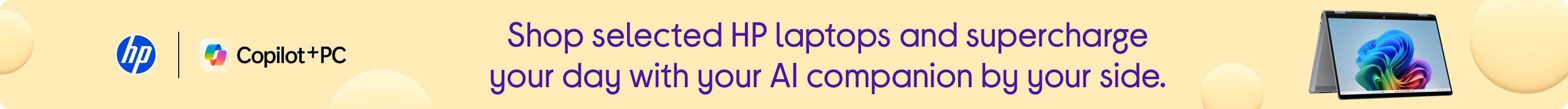 Shop selected HP laptops and supercharge your day with your AI companion by your side.