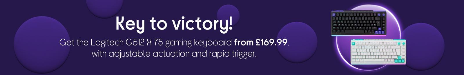 Get the Logitech G512 X 75 gaming keyboard from £169.99.