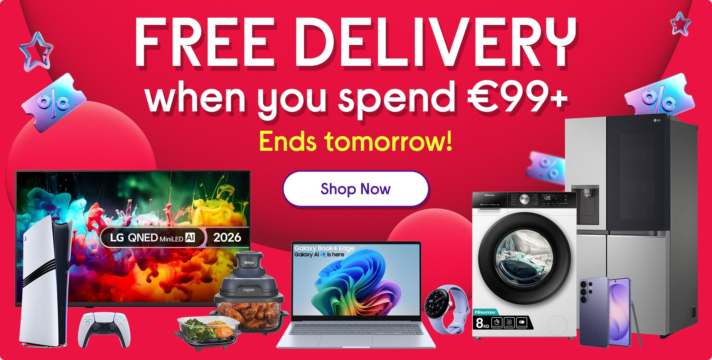 Free delivery when you spend €99 or more