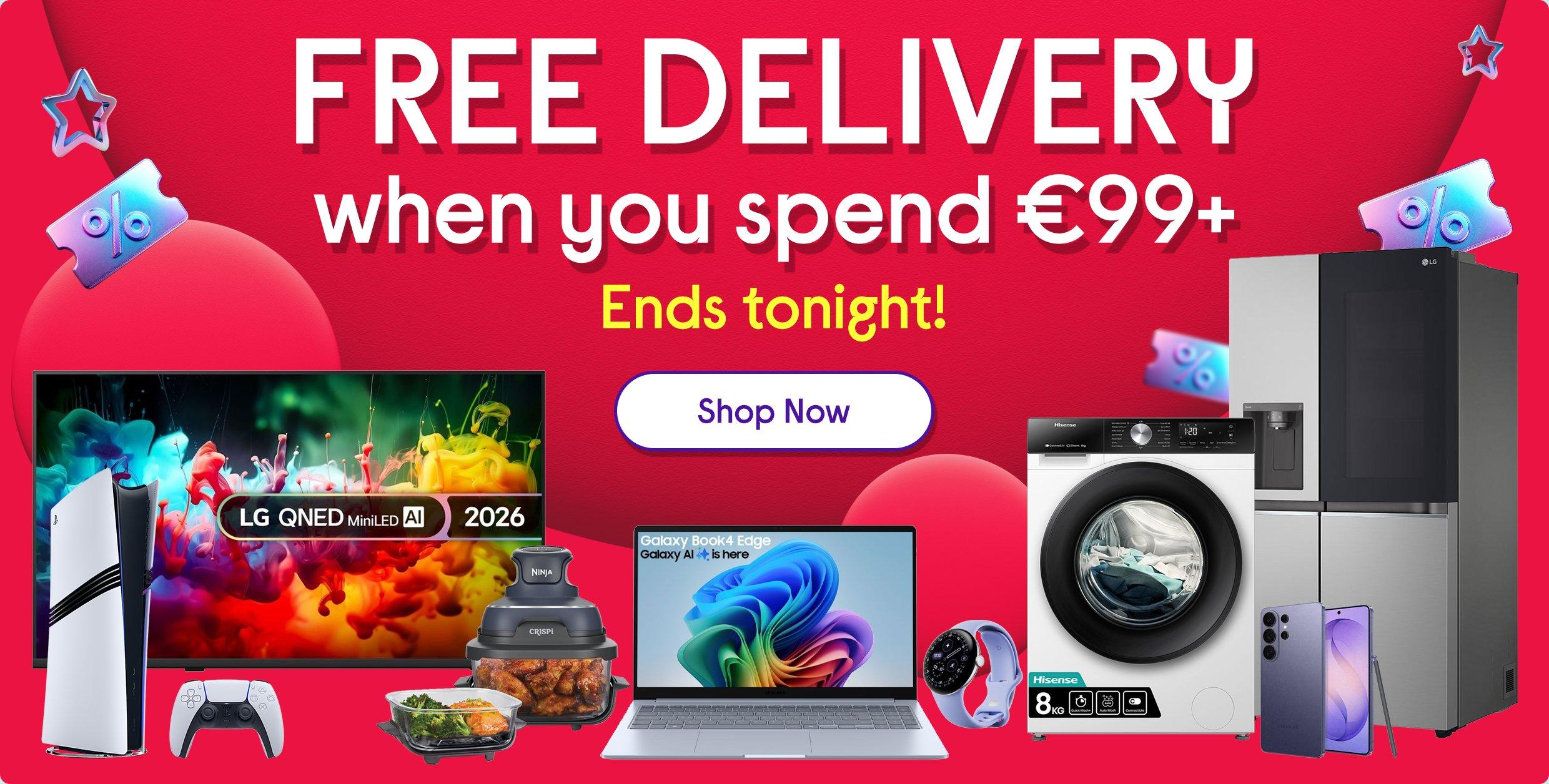 Free delivery when you spend €99 or more