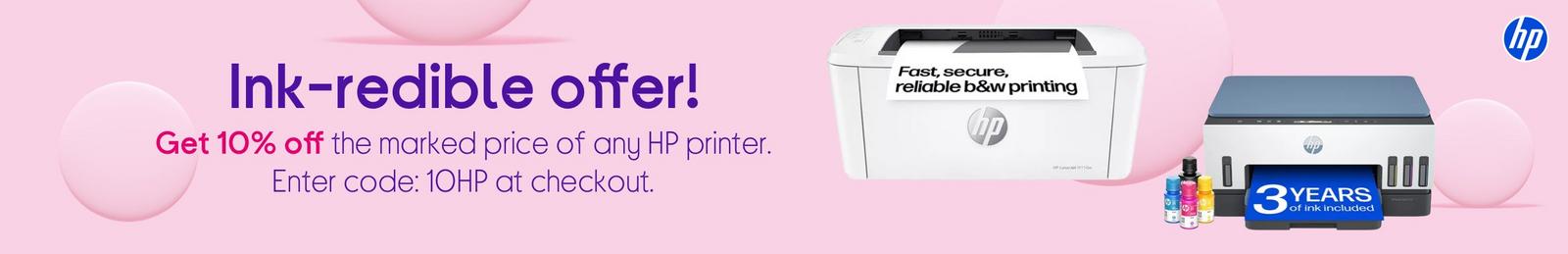 Images of HP printers with logo
