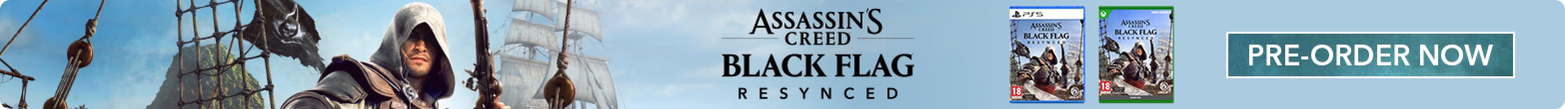 Prepare to set sail and get 10% off when you pre-order Assassin's Creed Black Flag Resynced!