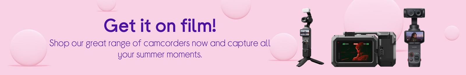 Shop our great range of camcorders now and capture all your summer moments.