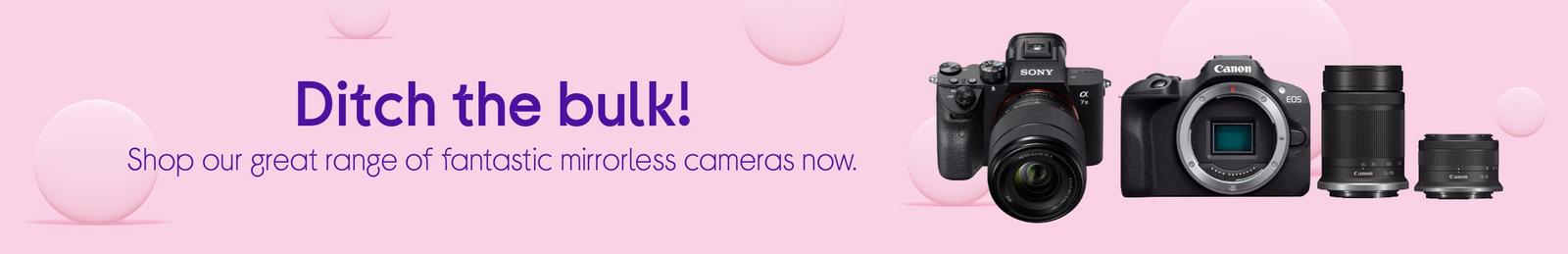 Mirrorless cameras  with logo.