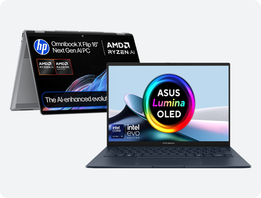 Asus and HP laptops
