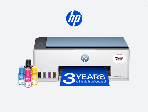 Imagery of HP Printer with logo
