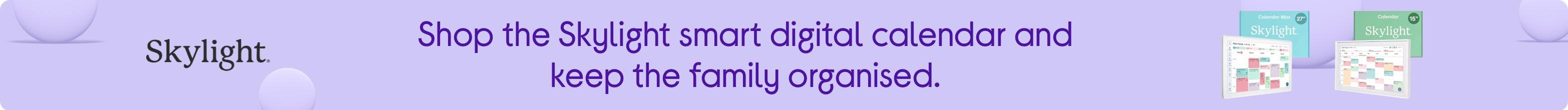 Shop the Skylight smart digital calendar and keep the family organised.