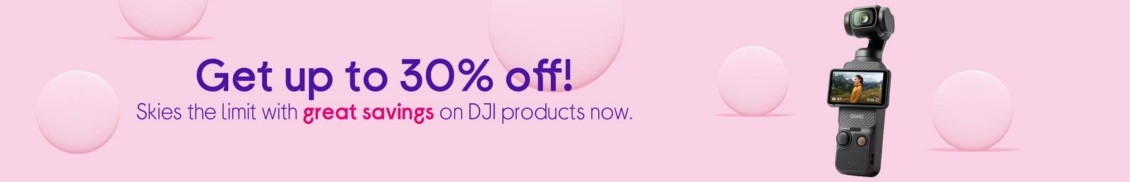Imagery of DJI products with logo.