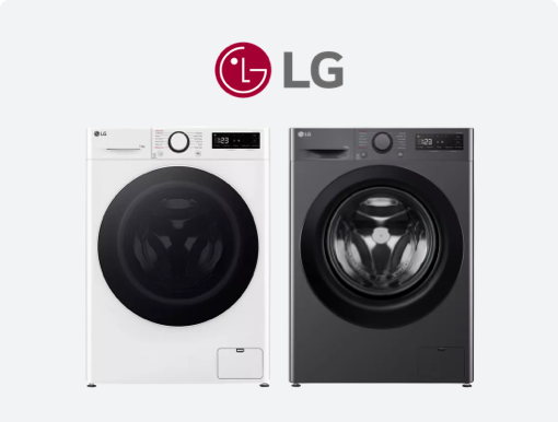 LG Series Direct Drive 10 kg Washing Machine, LG Series 1400 Spin Washing Machine with Logo.