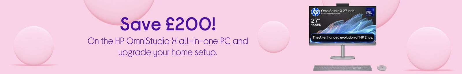 Save £200, On the HP OmniStudio X all-in-one PC