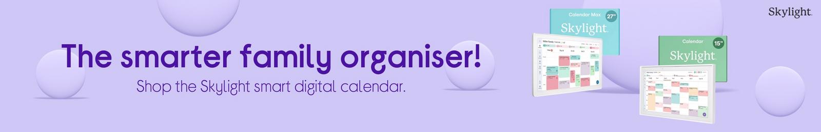 Skylight smart digital calendar with logo.