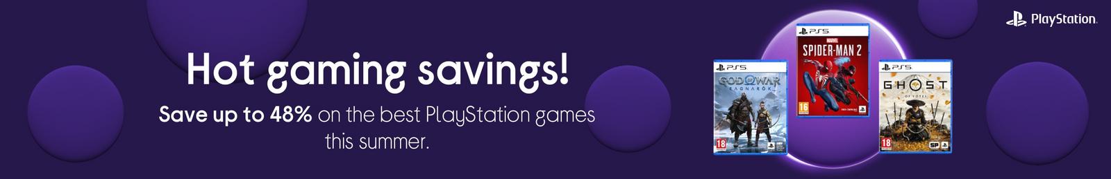 Save up to 48% on the hottest PlayStation games this summer.