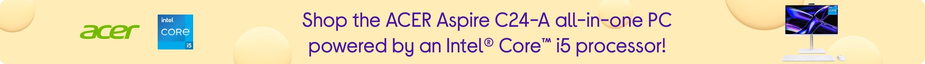 Shop the ACER Aspire C24-A all-in-one PC powered by an Intel® Core™ i5 processor!