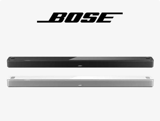 Imagery of Bose Smart Ultra soundbar with logo.