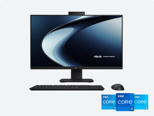 Imagery of Intel desktop plus Intel Core Family Badge.