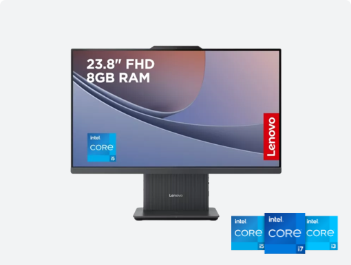 Imagery of Intel desktop plus Intel Core Family Badge.