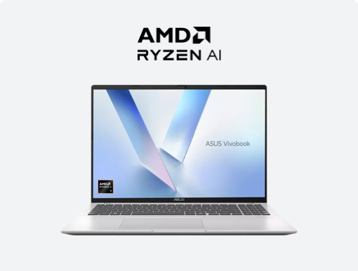 Imagery of laptop plus AMD Ryzen logo