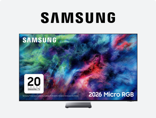 Imagery of Samsung TVs with logo.