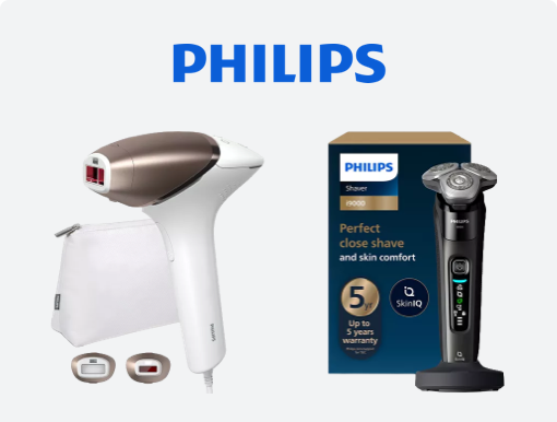 PHILIPS Wet & Dry Rotary Shaver, PHILIPS Lumea IPL Hair Removal System with Logo