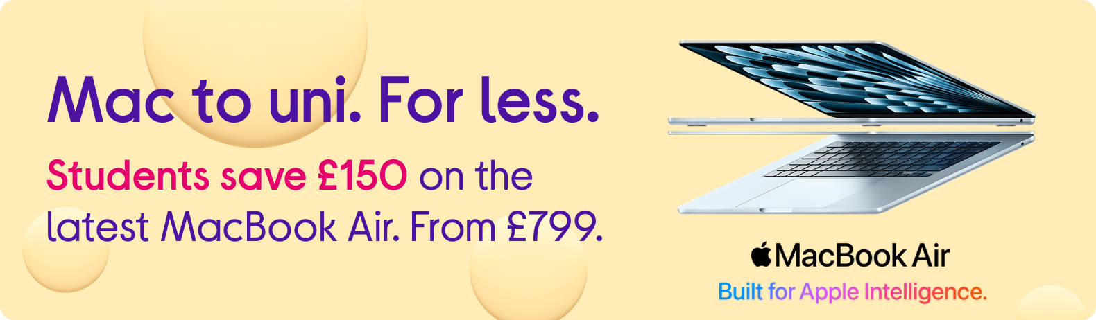 Image of MacBook Air Built with Apple Intelligence