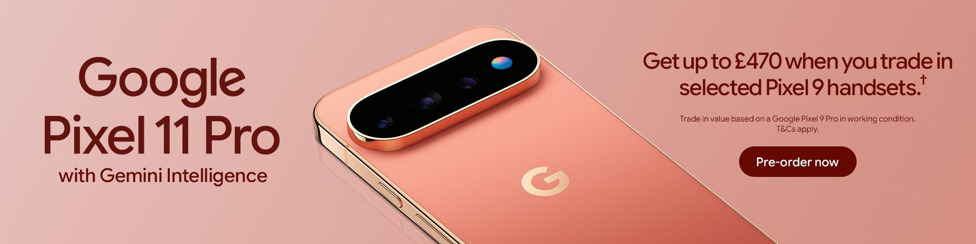 Images of Google Pixel 11 Pro and Google Pixel 11 Pro logo