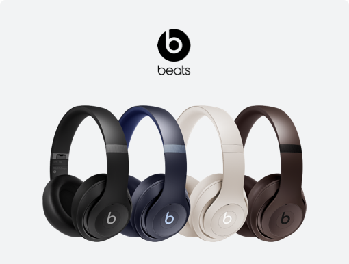 Beats Studio Pro noise-cancelling headphones with logo.