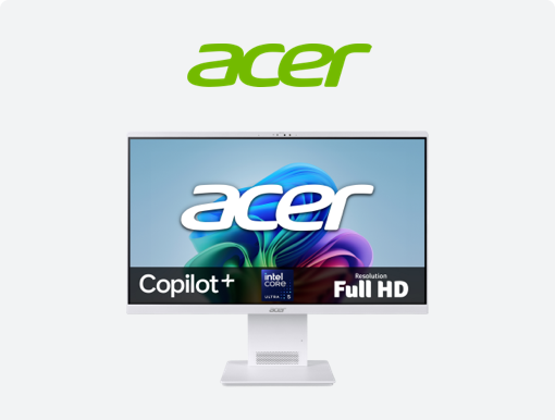 Imagery of Acer desktop plus logo.