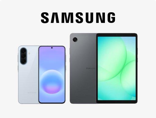 Image of Samsung Galaxy 57 with Samsung Galaxy Tab 11 logo