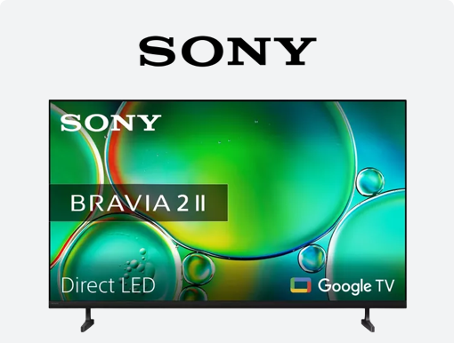 Imagery of Sony BRAVIA 2 II Smart 4K LED TVs with logo.