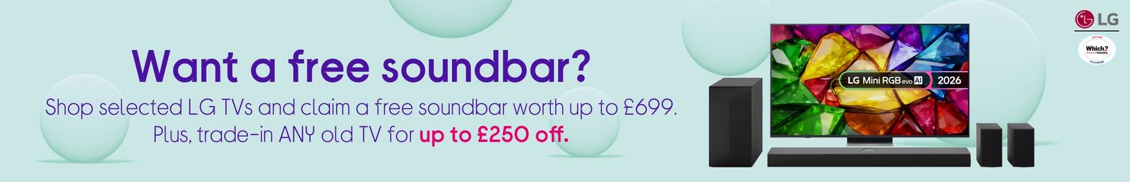 LG TVs and claim a free soundbar.