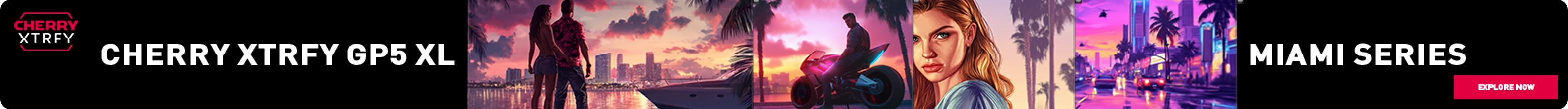 Shop Cherry XTRFY Miami-themed mouse mats and level up your gaming setup!