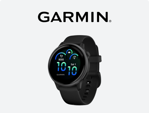 Image of Garmin vívoactive® 6 with logo.
