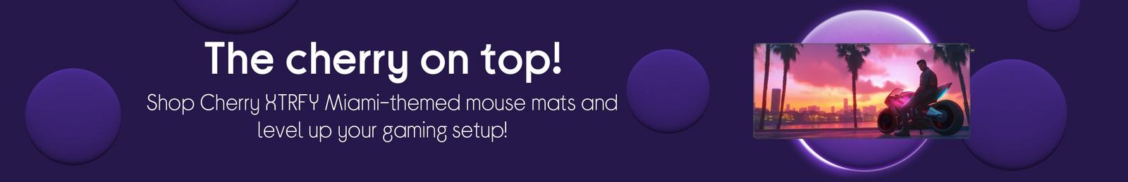  Shop Cherry XTRFY Miami-themed mouse mats 