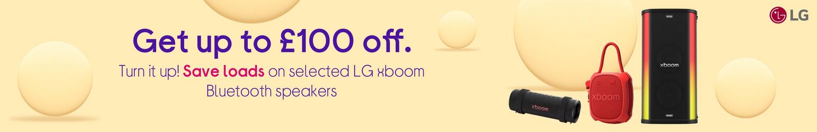 LG xboom Bluetooth speakers.