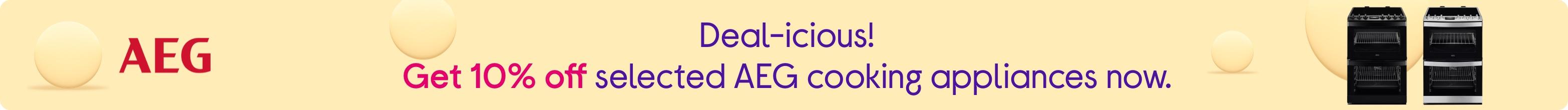 Deal-icious! Get 10% off selected AEG cooking appliances now.