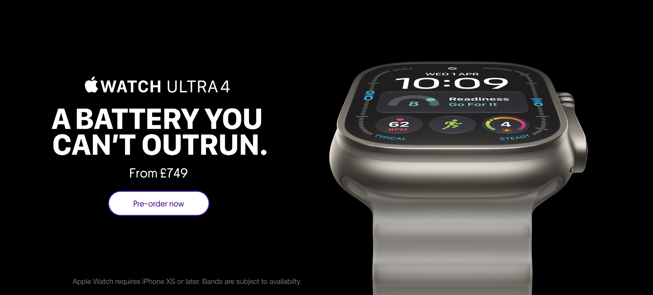 Watch Ulta 4. A battery you can't outrun. From £749. 