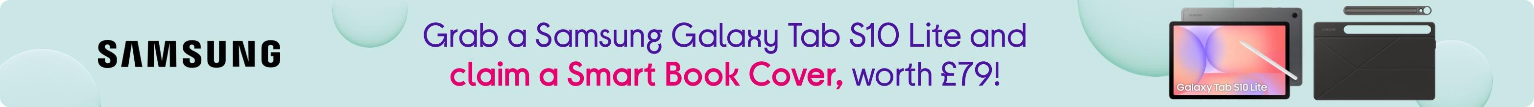 Grab a Samsung Galaxy Tab S10 Lite and claim a Smart Book Cover, worth £79!